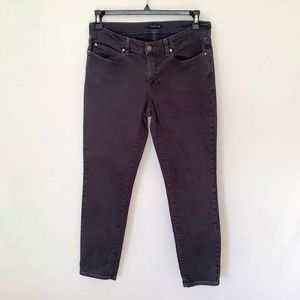 EILEEN FISHER Women's Size 8 Organic Cotton Dark Gray 5 Pocket Ankle Jeans
